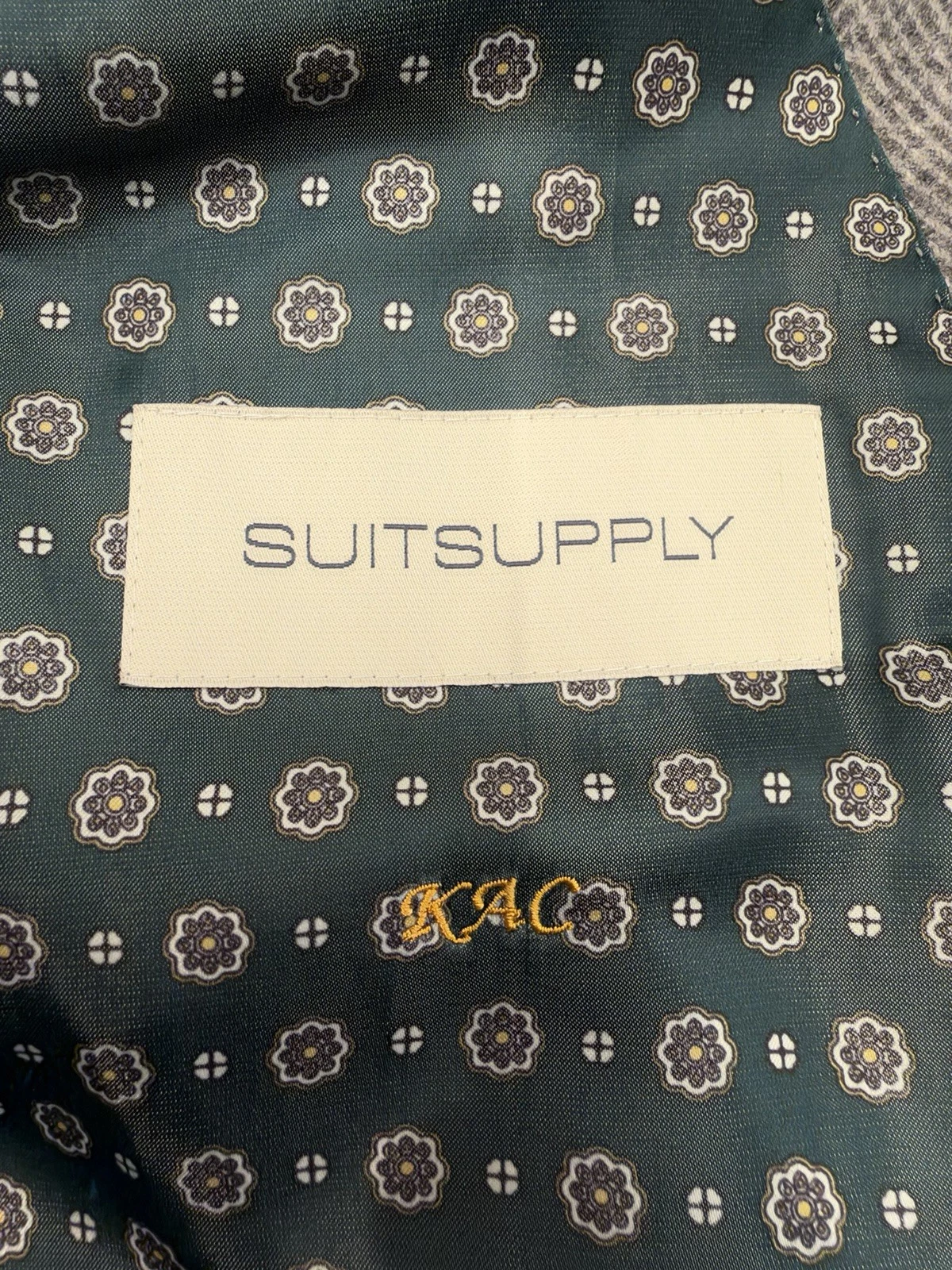 Suitsupply Custom Made Overcoat 40 Gray Herringbone Wool Cashmere E Thomas - product detail image 5