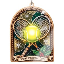 Tennis Ornament   Serving Up Christmas Cheer   Ace The Holidays 