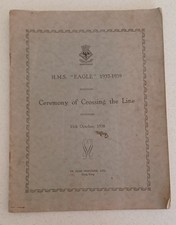 HMS Eagle 1937-1939 Ceremony of Crossing the Line, commemorative booklet.