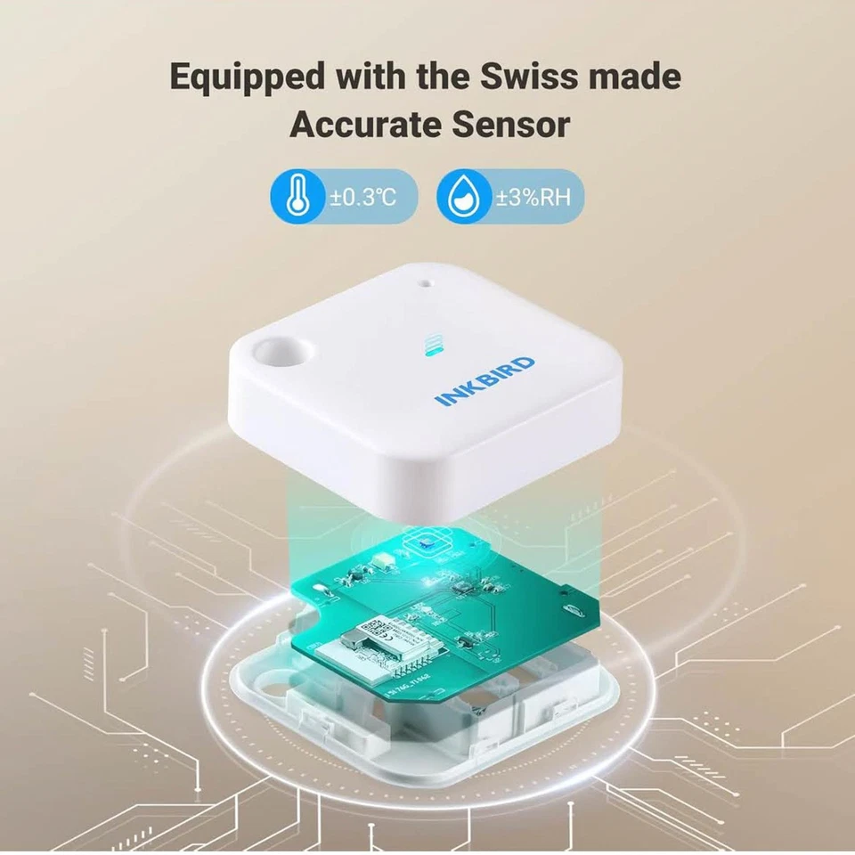 Inkbird -Thermometer und WLAN -Hygrometer, Temperatur und interne - Bild 2 von 4