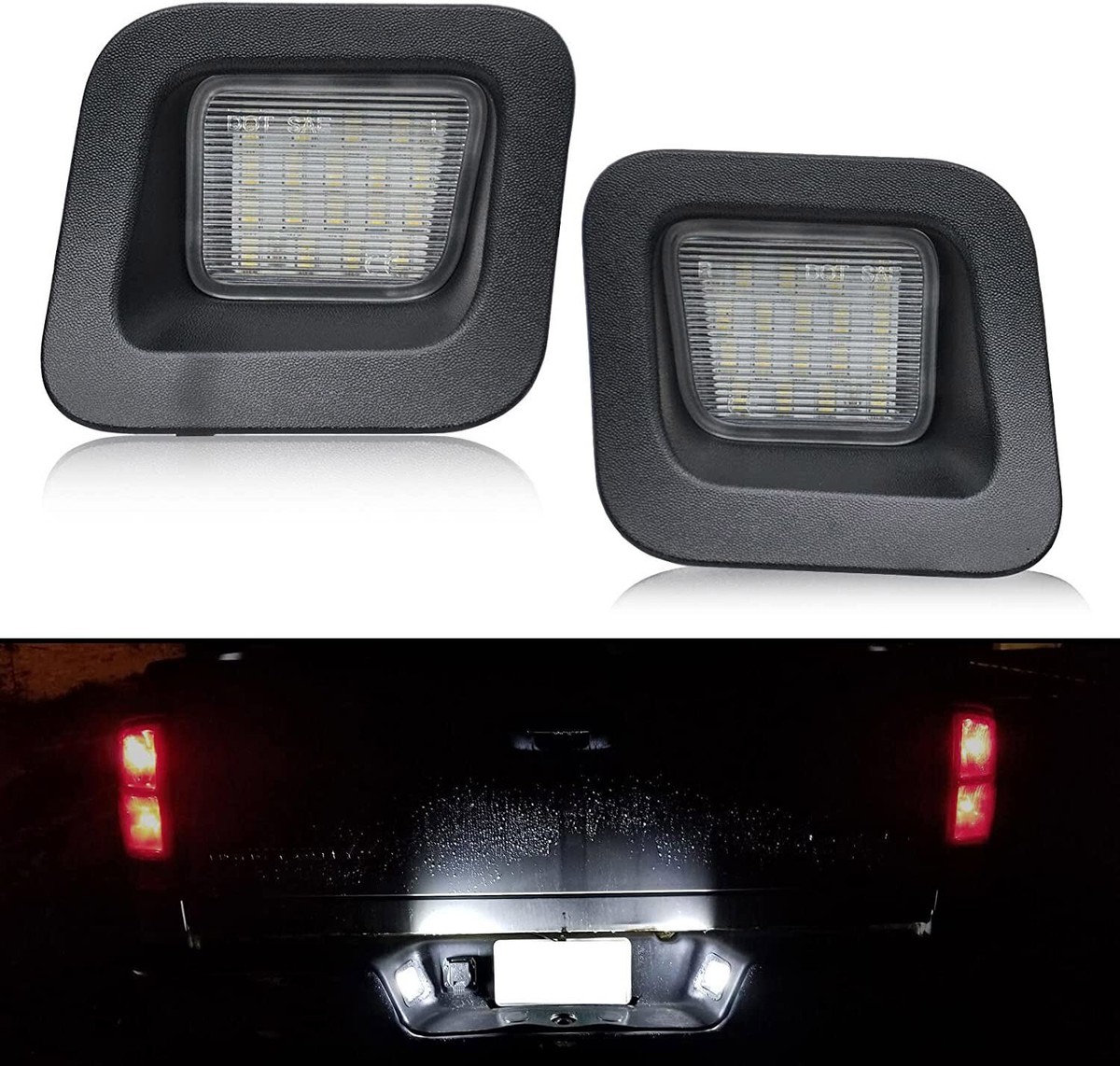 For 2003-2018 Dodge Ram 1500 2500 3500 Rear 38-SMD LED License