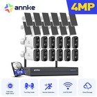 Annke 16Ch Nvr Wireless 4Mp Color Security Camera System Solar Power 2 Way Audio