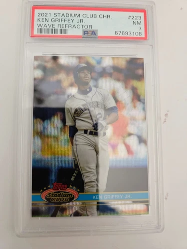 2021 Stadium Club Ken Griffey, Jr. #223 '91 Stadium Club Wave Refractor  PSA 7
