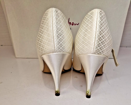 Rainbow Club Peggy Bridal Wedding Shoe Ivory Satin Bride Prom Bridesmaid UK3 - Picture 3 of 8