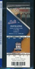 Oct 4 2009 Astros @ Mets Ticket Angel Pagan 4 for 4 Figueroa 9 IP shutout * last