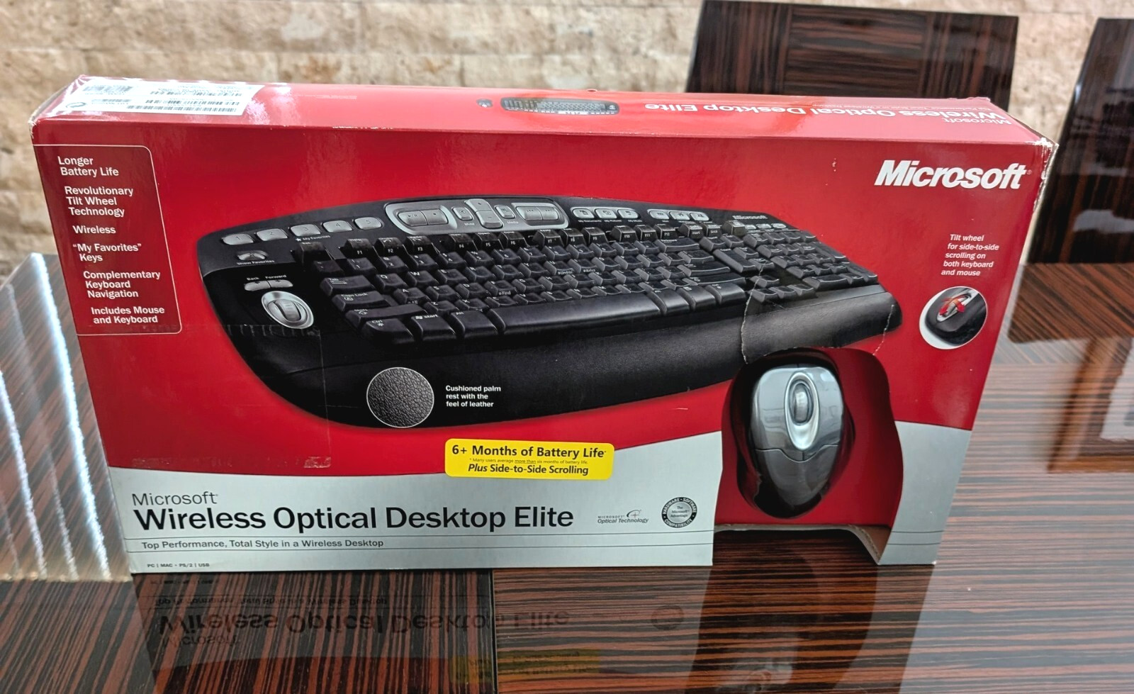 NEW Microsoft Wireless Optical Desktop Elite USB/PS2 Keyboar