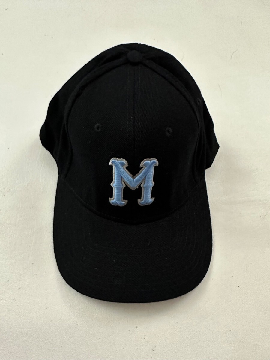 M Logo Embroidered Black Graphic Fitted Baseball Cap Hat  display picture 2