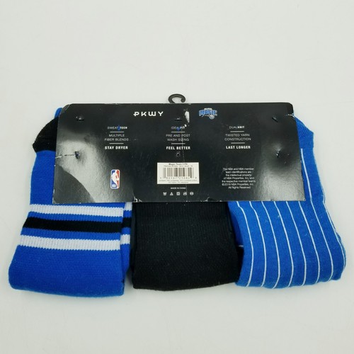 PKWY ORLANDO MAGIC SOCKS 3 PAIR PACK MEDIUM YOUTH SIZE SHOE 1-6 NWT Blue - Picture 5 of 8