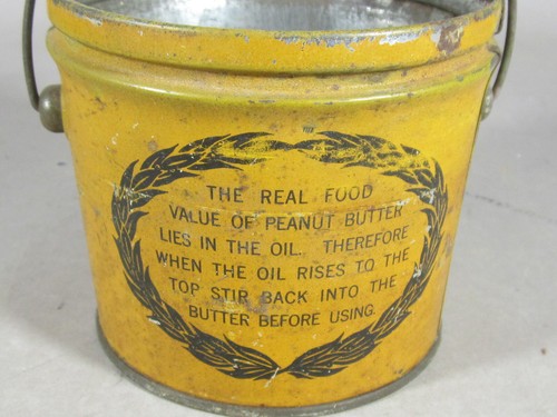 1 Pound CREAM Peanut Butter Tin w/ Bail Handle - Picture 4 of 8