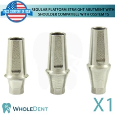 1X Regular Straight Abutment With Shoulder Titanium Dental Osstem® TS Compatible