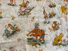 Vintage Springmaid "Country Fantasy" Kids Nursery Animal Parade Fabric Per Yard