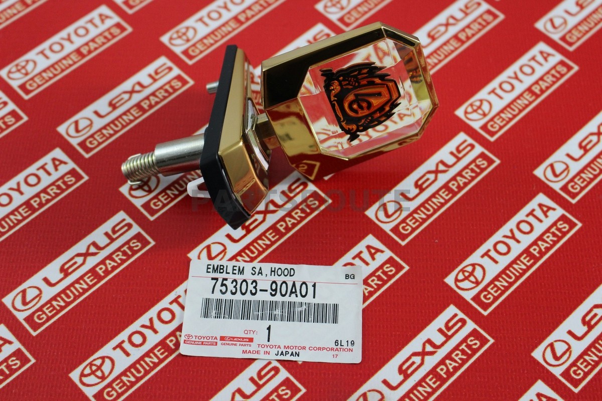 プレート、グラス Genuine Toyota Land Cruiser Fj60 60 Series Hood Logo Gold