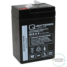 Q-Batteries 6LS-4.5  6V 4.5Ah Lead Acid VRLA Battery **Premium Product**  NP4-6