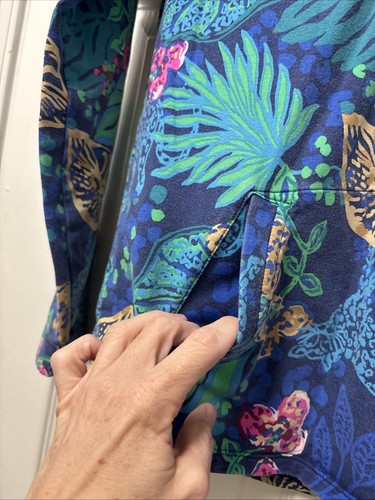 Lilly Pulitzer Little Skipper Popover 1/2 Zip Life Of The Party Girls XL 12-14 - Picture 4 of 6