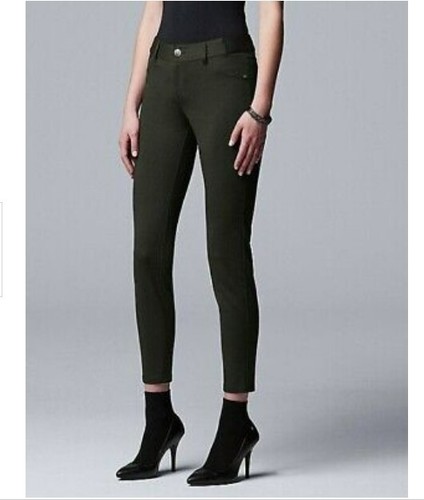 simply vera skinny mid rise pants