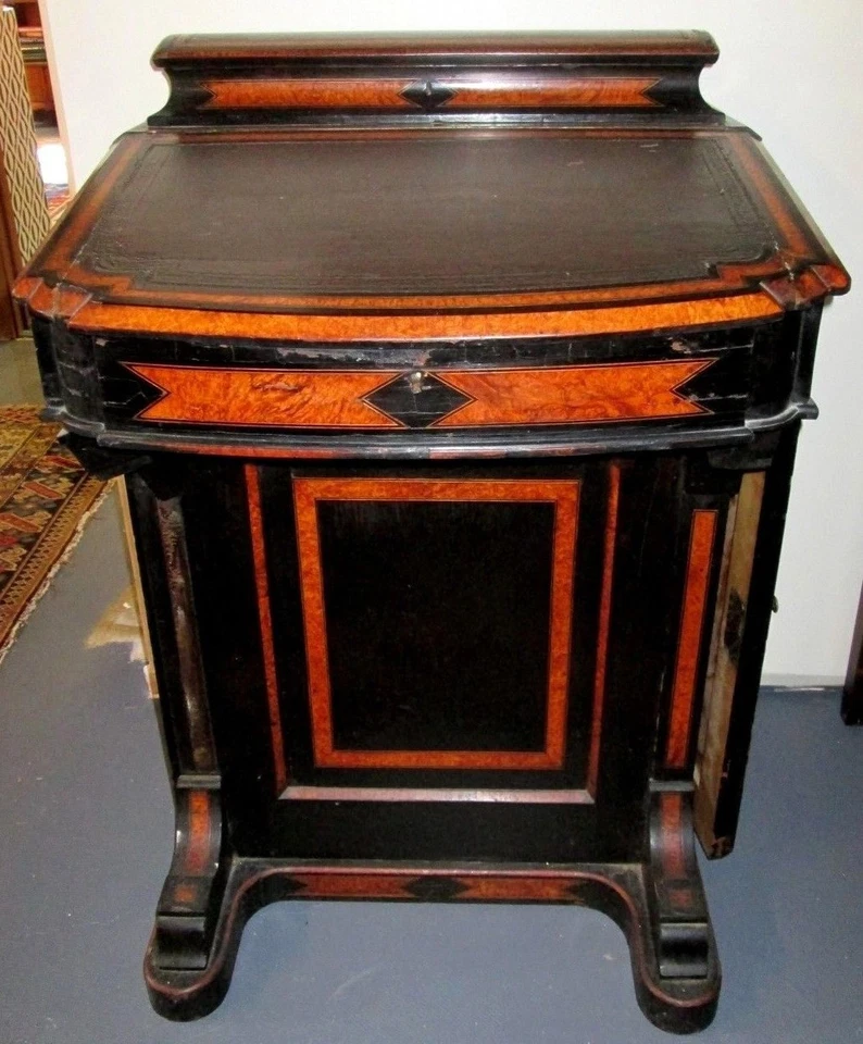 ANTIGUO ESCRITORIO VICTORIANO DAVENPORT_DIMINUTIVO TAMAÑO RARO_BOSTON ESTATE ¡TAMAÑO RARO! Foto 4 de 4