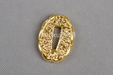 New  Gold Alloy Tsuba Handguard for Japanese Samurai Katana Tanto Sword replace