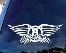 Aerosmith Rock Band Logo sign car truck window decal sticker 10" white