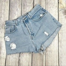 Vtg Gap Distressed Relaxed Fit Best Basics High Waist Cut Off Jean Shorts Sz 12