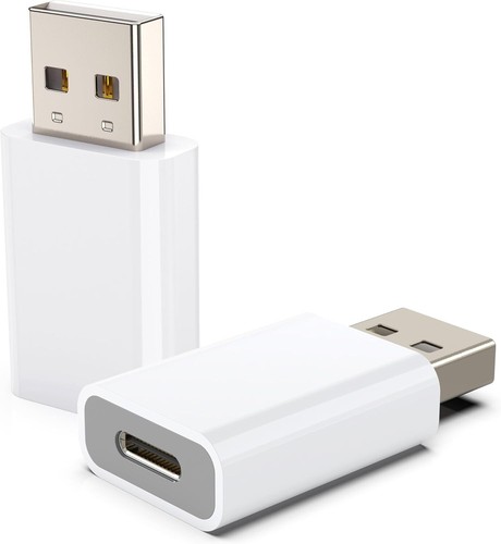 Lightweight USB to USB-C Female Adapter - Dual Pack for Convenient Charging - Picture 3 of 11