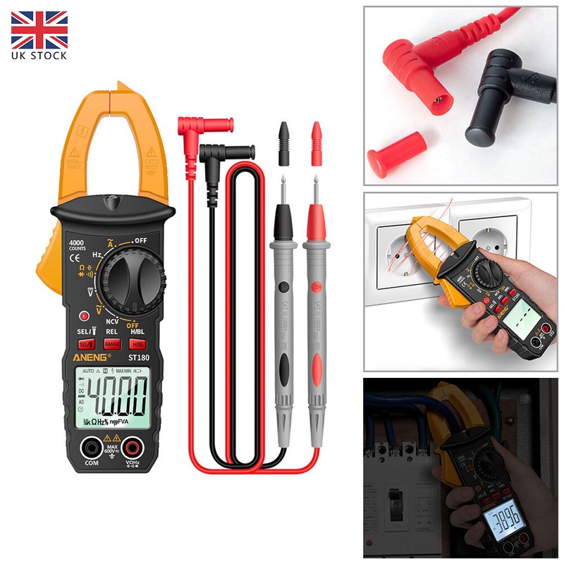 Digital Clamp Meter AC/DC Voltage Multimeter Temp Volt Amp Tester LCD UK
