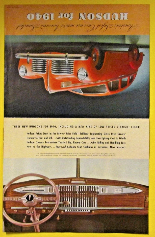 Folleto vintage 1940 HUDSON distribuidor de ventas Wolfe Garage Charleston West Virginia Foto 4 de 4