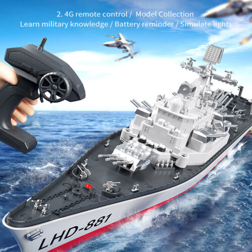 Remote Control Battleship Remote Control Boat 2.4GHz Waterproof Large Size - Picture 2 of 12