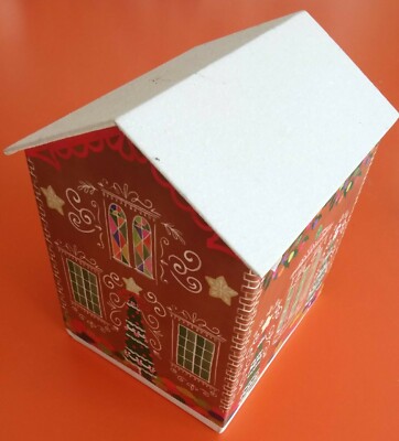 Molly & Rex Vintage Retro-Stil Weihnachtshaus illustrierte Geschenkbox Neuheit Geschenk