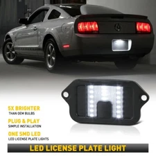 White SMD LED Rear License Plate Light Lamp Upgrade For 2005-2009 Ford Mustang