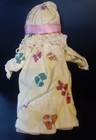 Rubber Face Hands Felt Doll Yellow Kerchief Gown Vintage Bendable 1960s Vintage — photo 2