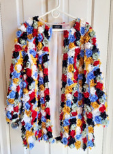 Akira 3D Floral Petal Coat M – D&G, Zara-Inspired Statement, Runway or Festival