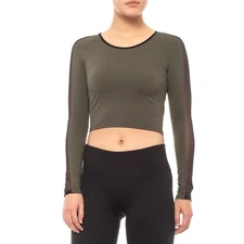 NWT Michi Bolt Mesh Trim Crop Top L