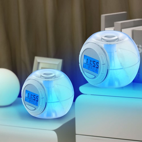 LED Wecker Digital 6 Wecktöne RGB Farbwechsel Datum Temperatur Batterie 3er Set - Bild 5 von 10
