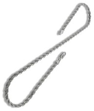 Rope Chain -- Bracelet or Anklet -- .925 Sterling Silver -- Made in Italy  TA