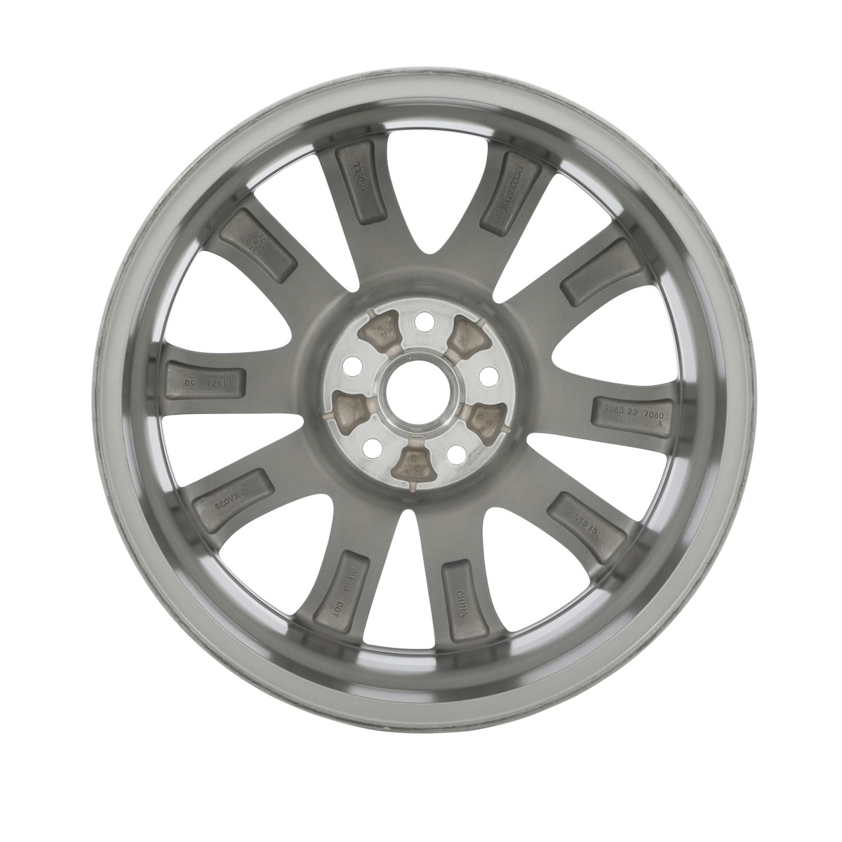 B45b-v3-810 OEM Mazda 3 Alloy 18 Inch Wheel Gunmetal Gray Dealer