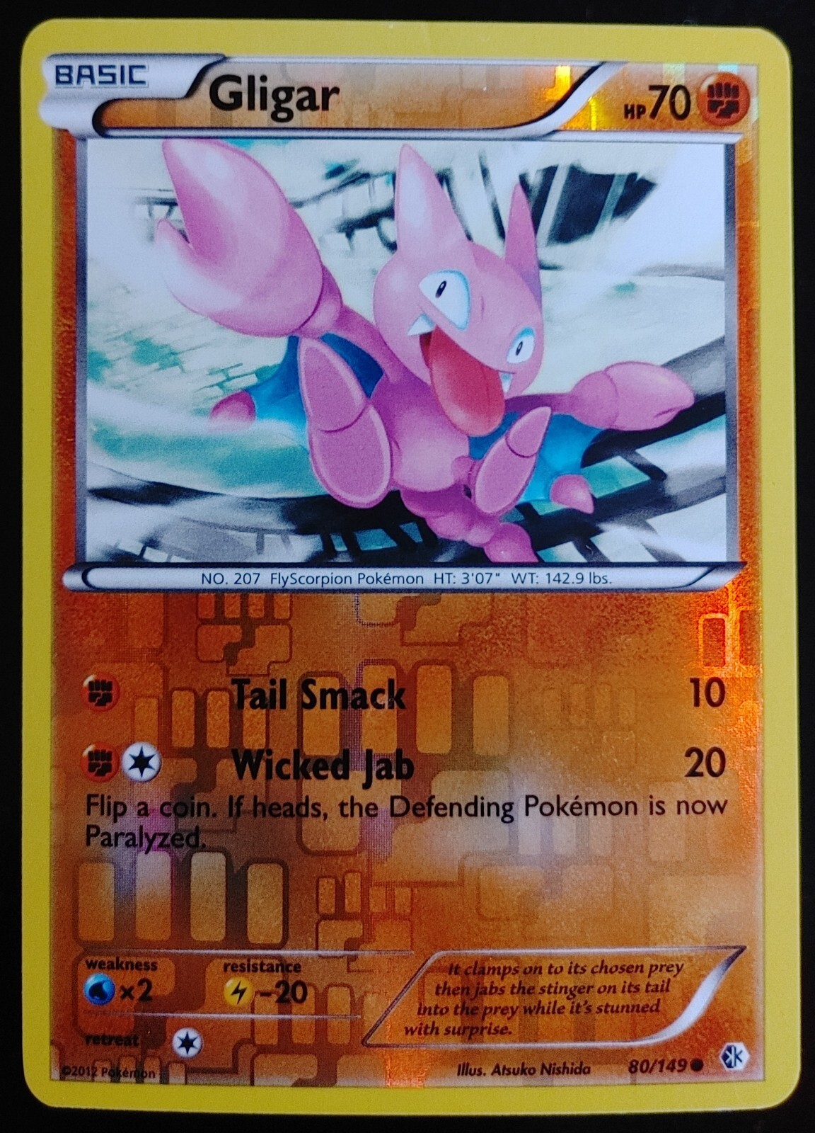 Gligar - 80/149 - Common - Reverse Holo - Black & White 7: Boundaries Crossed