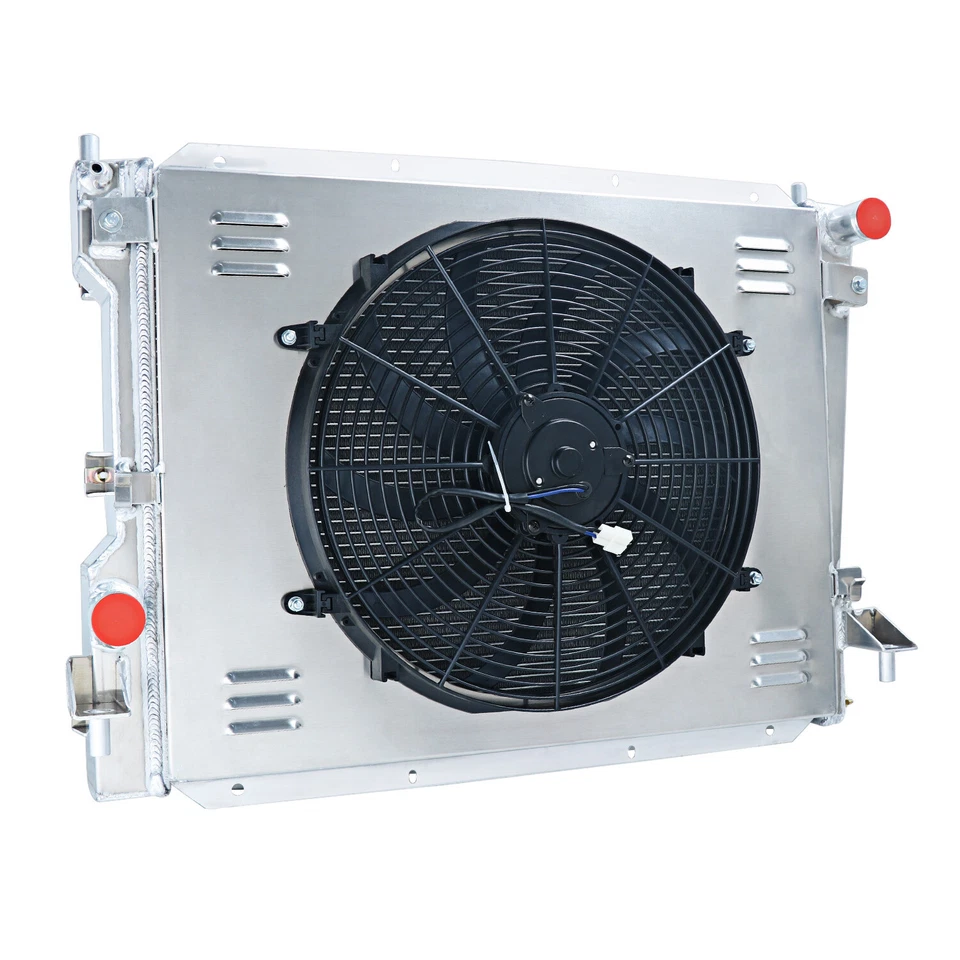 3 Row Radiator+Shroud Fan+Relay For 2005-2014 ,2012 Ford Mustang 3.9L-5.0L V8 Foto 3 de 4