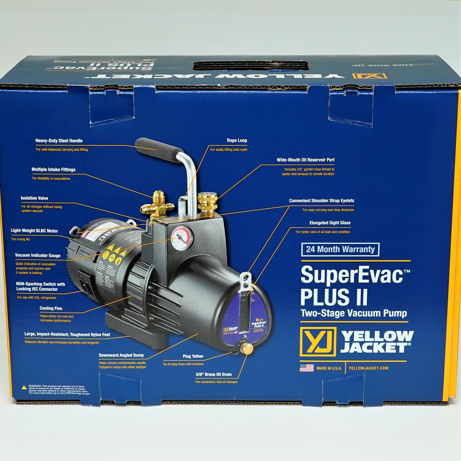 Yellow Jacket 93760 SuperEvac PLUS II Vacuum Pump 6 CFM 686800937601 eBay