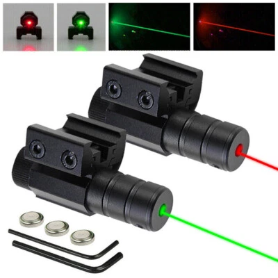 Tactical Red/Green Beam Laser Dot Sight Scope Mount For Gun Rifle Pistol Hunting