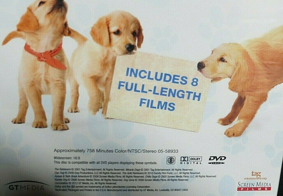 8 Film Family 4 DVD Retrivers Miracle Dogs Karate Dog 12