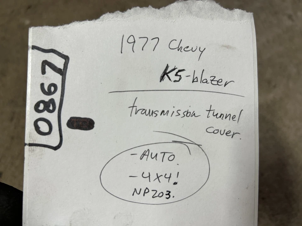 Chevy K5 Blazer 1977 carrocería cuadrada cubierta de transmisión automática túnel de piso alto 4x4 Foto 2 de 4