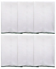 6 Piece Sublimation Blank Poly Green Trim Waffle Weave Towels 16 x 24 wafgrn-6