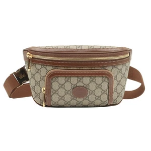Grand sac ceinture Gucci GG Supreme toile cuir marron 733240 126954301