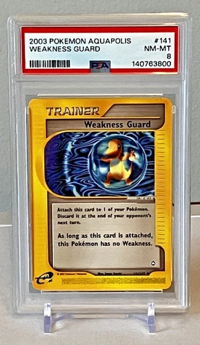2003 Pokemon Aquapolis Weakness Guard #141 Non-Holo PSA 8 NM-MT - POP 12!