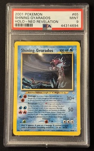2001 Pokémon Neo Revelation Shining Gyarados #65 Holo PSA 9