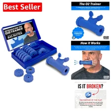 Blue Diaphragmatic Respiratory Trainer – Portable Tool for Enhanced Performance