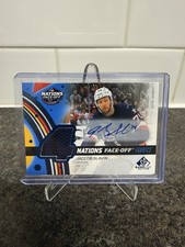 2025-26 SP Game Used 4 Nations Face-Off Fabrics Jacob Slavin, Auto Team USA￼