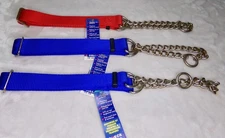 Coastal Pet Products 1" Chain No Slip Dog Collar Half Check Training Martingale