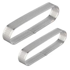  2 Pcs Stainless Steel Egg Tart Mold Tartlet Mould Tiramisu Cutter