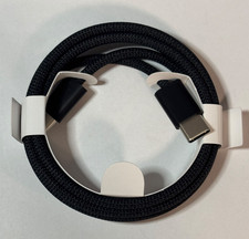 OEM Apple 60W 1M Braided USB-C to USB-C Charging Cable A2795 MQKJ3AMA Black